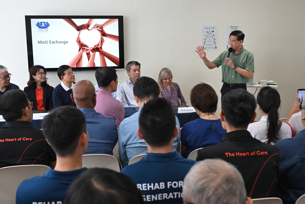 洪维能议员致辞时给予慈济肯定。 摄/ 王绥喜